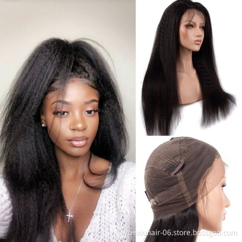13*4 lace frontal 150% density kinky straight factory price hair wig